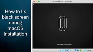 [FIXED] The black screen that stops macOS installation & shows support.apple.com/mac/startup
