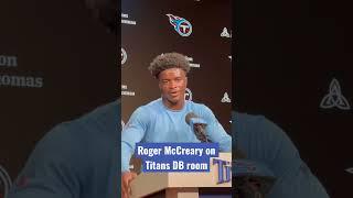 Roger McCreary speaks on his strength at the nickel position, and the #Titans DB room #titanup #nfl