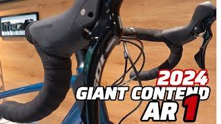 2024 GIANT CONTEND AR 1 SMALL SEA SPARKLE + WEIGHT - SHIMANO 105 12 SPEED