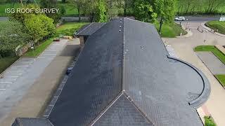 Large commercial  roof inspection  by drone Inspection