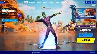 Fortnite BEAST BOY Skin Doing Built In Emotes Showcase!