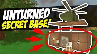 SECRET BASE - Unturned Hidden Base | How to Hide Loot! (Speed Build)