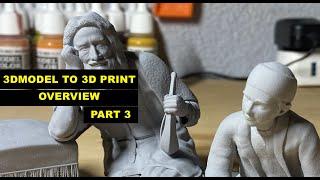 How I  3D Printed my model using ZBrush, 3ds Max, and Elegoo Mars 2 Pro - Watch the Process! Part 3