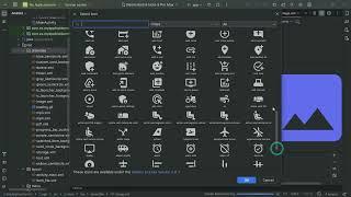 [ Solved ] Vector Asset Icons (Material Icons) Not Showing in The List - Android Studio