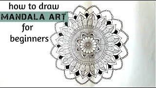 How to Draw a MANDALA ART for beginners || Mandala drawing for beginners