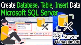 How to Create Database, Table, and Insert Data in SQL Server 2022 | Windows 10/11