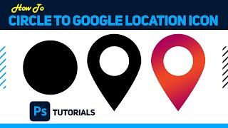 How To Design Google Location Icon In Photoshop | Icon Design | Photoshop tutorial