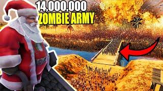 Can SANTA'S ARMY Hold Bridge Defense VS 14,000,000 ZOMBIE INVASION?! - UEBS 2: New Christmas Mod