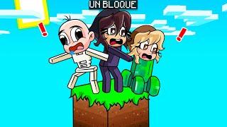 ¡BEBE NOOB JUGAMOS COMO MOBS EN 1 BLOQUE MINECRAFT! ¿SOBREVIVIRAN? BEBE NOOB Y NOOBSI 1 BLOQUE