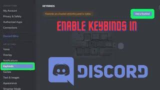 How to Enable Keybinds in Discord || how to change discord keybinds || custom discord keybinds