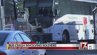 Bus carrying Fort Bragg soldiers involved in crash in Lee County