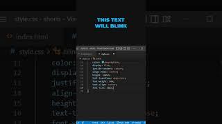 CSS Text Blink Animation #shorts #shortvideo