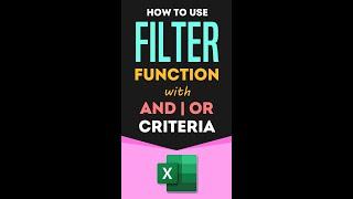 How to use Excel FILTER Function with Multiple AND OR Criteria to Filter Data in Excel