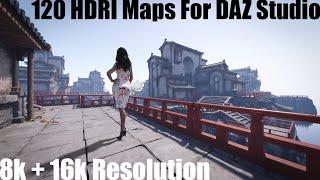 120 HDRI Maps For DAZ Studio - Dreamlight Mega HDRI Pack - Temple Of The Sun (8k + 16k)