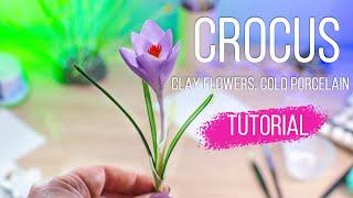 How to make Clay Crocus (Cold Porcelain) Tutorial  Part 1/2