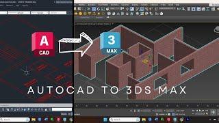 AutoCAD to 3DS Max | for Beginners | Autcad2023 | 3ds Max |