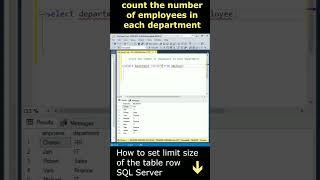 Count the number of employees in each department sql query #sqlserver