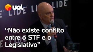 Moraes defende o uso de IA e afirma que não existe 'conflito' entre o STF e o Legislativo; vídeo