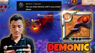 demonic staff  solo mist PvP || mobile gameplay -Albion Online