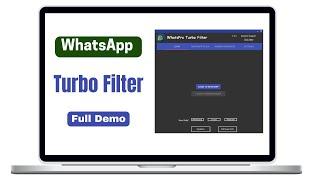 Turbo Filter Software Tutorial | WhatsApp numbers filters | Super fast numbers filter software