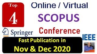 Online Scopus Conference Nov and Dec 2020 | Quick Acceptance and Publication