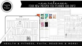 NEW RELEASES | 4 NEW Prosper You Planner Add On's - Health & Fitness, Faith, Reading & More! 