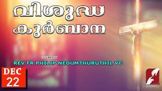 SUNDAY HOLY MASS LIVE @ 6 AM, 22 DEC 2024|FR PHILIP NEDUMTHURUTHIL VC|MALAYALAM QURBANA|TODAY MASS