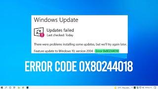 Cómo reparar el código de error de actualización de Windows 0x80244018 [Tutorial]