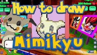 HOW TO DRAW MIMIKYU - STARVING ARTIST / ROBLOX