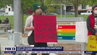 City to clear homeless encampment in Ballard Commons Park | FOX 3 Seattle