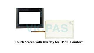 Touch Screen with Front Overlay for TP700 comfort 6AV2124-0GC01-0AX0 repair replace for lcd display