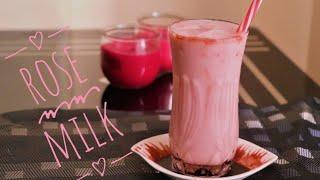 Rose Milk|| 3 ingredients recipe|| റോസ് മിൽക്||  Malayalam|| Easy summer Drink|| Today's Treat