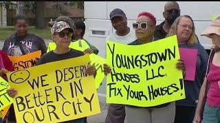 Community members rally, demand action by property owner of Youngstown homes