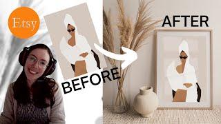 How to make free mockups for your Etsy printables - 100% FREE! No Photoshop! GIMP mockup tutorial