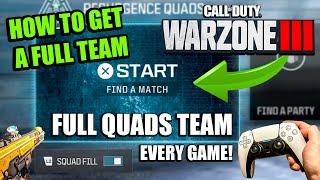 FIX: NO TEAM MATES IN YOUR LOBBY ON WARZONE 3 | Get Warzone 3 Players in your Team