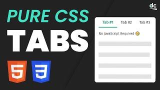 How to Easily Create Pure CSS Tabs (No JavaScript Needed!)
