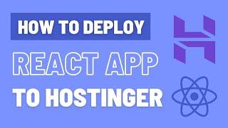 How to deploy react app to hostinger