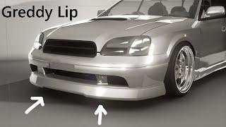 Making a Greddy Lip for my Legacy BH5 in Blender (Assetto Corsa Modding)