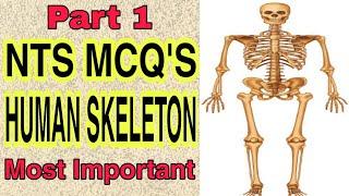 NTS MCQ's On Human Skeleton | MCQ's For Pharmacy technician, Nursing, Lab Technician & Dispenser