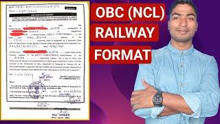 Railway format OBC NCL kaise banaye . संपूर्ण प्रोसेस।