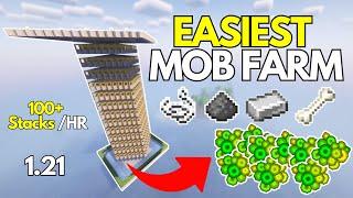 BEST MOB FARM for Minecraft Bedrock 1.21