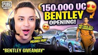 150,000 UC CRATE OPENING FOR BENTLEY MASTERPIECE - BENTLEY GIVEAWAYPUBG MOBILE PAKISTAN