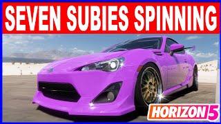 Forza Horizon 5 SEVEN SUBIES SPINNING Forzathon Daily Challenges Earn 7 Burnout Skills in any Subaru