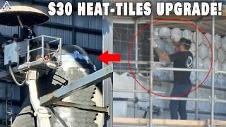 SpaceX S30 NEW Heat Shield Upgrade and 2nd Launch Tower Rise Up in Boca Chica