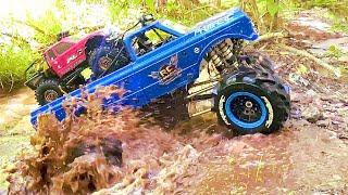 HOW to RESCUE a LADY - MUDDY MONSTER TRAiL TRUCK - 100LB PRiMAL  v3 MEGA CHEViNATOR | RC ADVENTURES