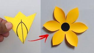 Very Easy Paper Flower Making | How to make easy paper flowers | Paper Flower Making Step By Step