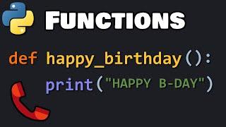 Functions in Python are easy 