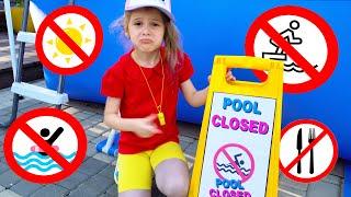 Eva and safety rules in the pool