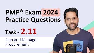 PMP® Exam Practice questions | Task 2.11 Manage Procurement | PMP® Exam prep | PMP®  Certification