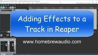 Adding Effects To a Track In Reaper DAW